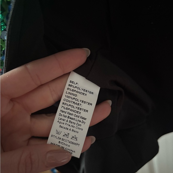 Cropped Long Sleeve Sequin Top - Multicolor Stripes - Picture 11 of 15